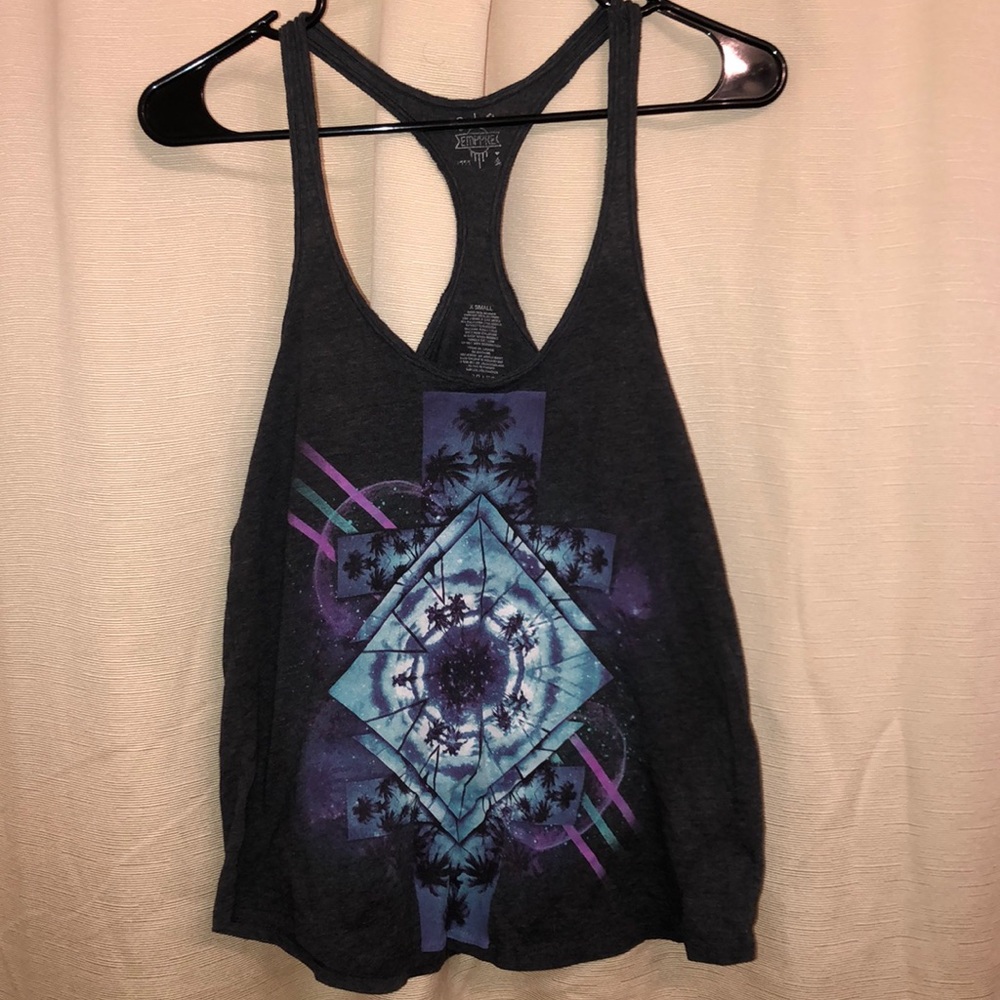 Grey tank top with details on front